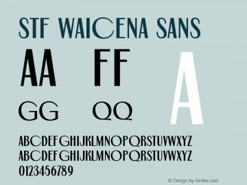 STF Waicena Sans Version 1.000;FEAKit 1.0图片样张