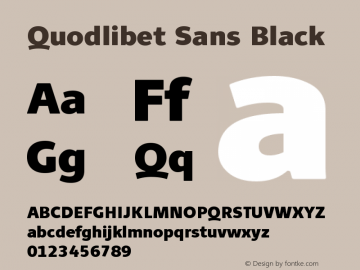 Quodlibet Sans Black Version 1.000 | web-ttf图片样张