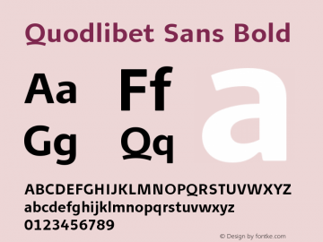 Quodlibet Sans Bold Version 1.000 | web-ttf图片样张