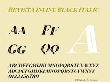 Revista Inline Black Italic Version 1.001 | FøM Fix图片样张