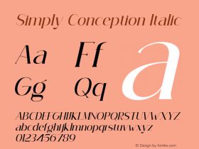 SimplyConception-Italic Version 1.000图片样张