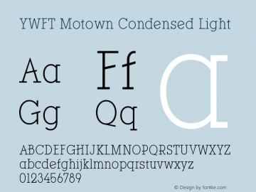 YWFT Motown Condensed Light Version 1.000 | FøM Fix图片样张