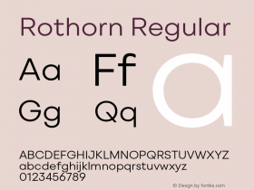 Rothorn Regular Version 1.100;FEAKit 1.0图片样张
