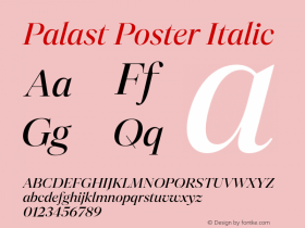 Palast Poster Italic Version 1.001图片样张