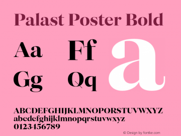 Palast Poster Bold Version 1.001图片样张