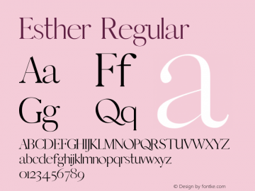 Esther Version 1.032;Fontself Maker 3.5.1图片样张