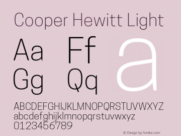 CooperHewitt-Light 1.000图片样张
