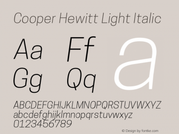 CooperHewitt-LightItalic 1.000图片样张