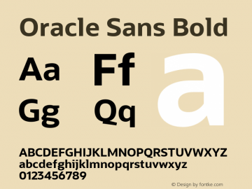 Oracle Sans Bold Version 1.001图片样张