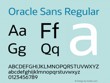 Oracle Sans Regular Version 1.001图片样张