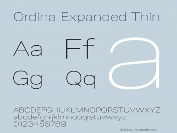 Ordina Expanded Thin Version 1.007;FEAKit 1.0图片样张