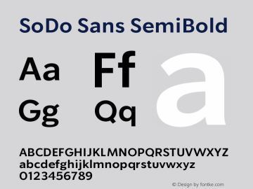 SoDo Sans SemiBold Version 5.002 | FøM Fix图片样张