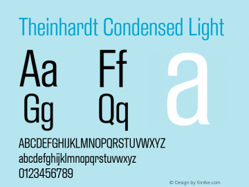 Theinhardt Condensed Light Version 1.002; build 0002图片样张