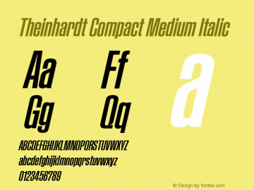 Theinhardt Compact Medium Italic Version 1.002; build 0002图片样张