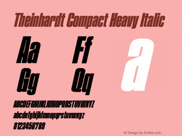 Theinhardt Compact Heavy Italic Version 1.002; build 0002图片样张