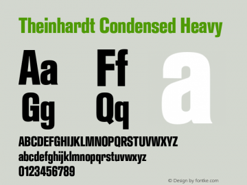 TheinhardtCondensed-Heavy Version 1.002; build 0002图片样张