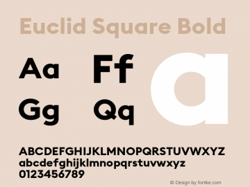 Euclid Square Bold Version 3.001图片样张
