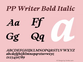 PP Writer Bold Italic Version 1.000;FEAKit 1.0图片样张