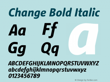 Change Bold Italic Version 1.00图片样张