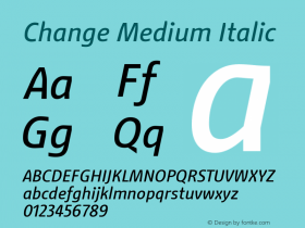 Change Medium Italic Version 1.00图片样张