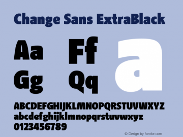 Change Sans ExtraBlack Version 1.00图片样张