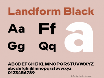 Landform Black Version 1.000;hotconv 1.0.109;makeotfexe 2.5.65596图片样张