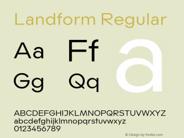 Landform Regular Version 1.000图片样张