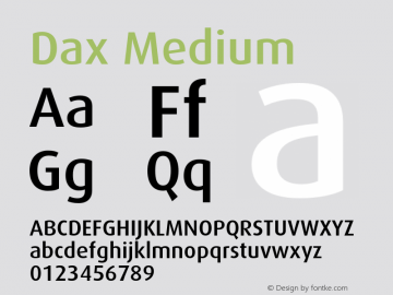 Dax Medium 001.000 Font Sample