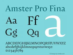 Amster Pro Fina Version 1.000;PS 001.000;hotconv 1.0.70;makeotf.lib2.5.58329图片样张