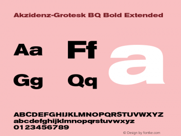 AkzidenzGroteskBQ-BoldExt Version 001.000;Core 1.0.00;otf.5.02.2298;46.06MW图片样张