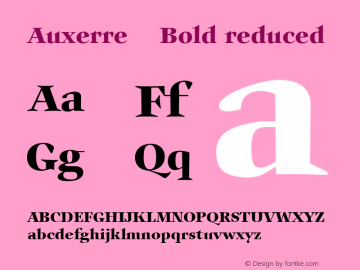 Auxerre 75 Bold reduced Version 1.007图片样张