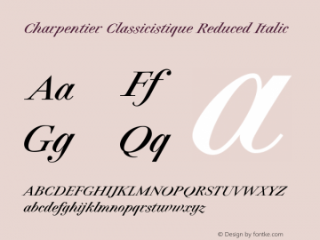 Charpentier Classicistique Reduced Italic Version 3.003图片样张