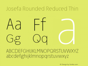 Josefa Rounded Reduced Thin Version 1.009图片样张