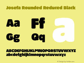 Josefa Rounded Reduced Black Version 1.007图片样张