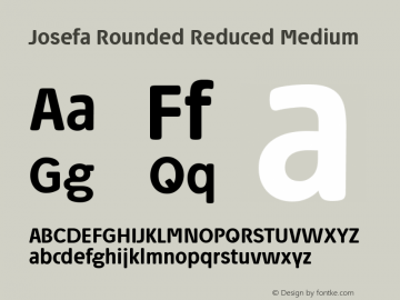 Josefa Rounded Reduced Medium Version 1.007图片样张