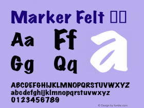 Marker Felt 宽体 9.0d1e2 Font Sample