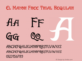 El Mayor Free Trial Version 1.00;April 29, 2021;FontCreator 13.0.0.2683 64-bit图片样张