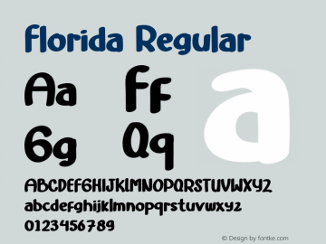 Florida Version 1.001;Fontself Maker 3.5.4图片样张