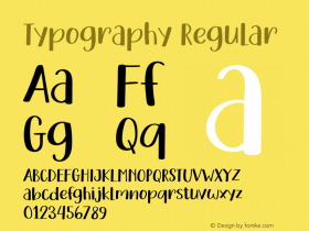 Typography Version 1.001;Fontself Maker 3.5.4图片样张