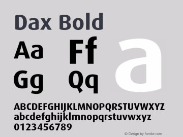 Dax Bold 001.000 Font Sample