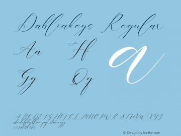 Dahliakeys Version 1.00;July 22, 2021;FontCreator 13.0.0.2683 64-bit图片样张