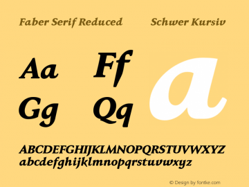 Faber Serif Reduced 86 Schwer Kurs Version 4.007图片样张