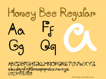 Honey Bee Version 1.00;June 9, 2021;FontCreator 12.0.0.2525 64-bit图片样张