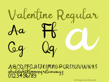 Valentine Version 1.003;Fontself Maker 3.5.6图片样张