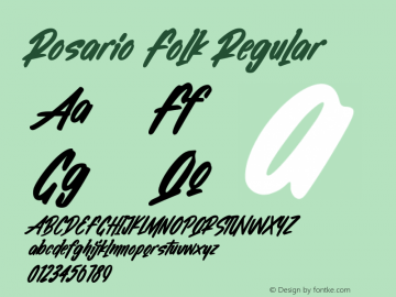 Rosario Folk Version 1.00;February 1, 2021;FontCreator 12.0.0.2567 64-bit图片样张