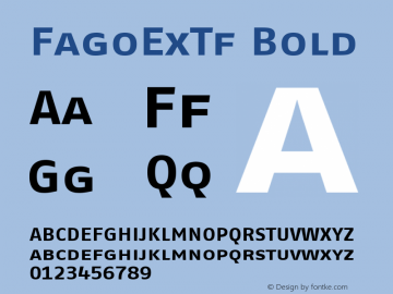 FagoExTf Bold Version 1.00 Font Sample