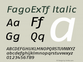 FagoExTf Italic Version 1.00图片样张