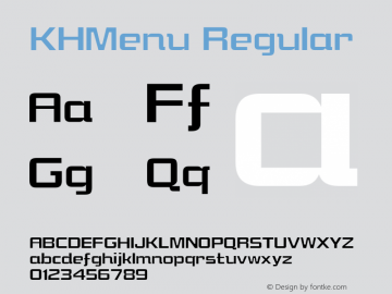 KHMenu Regular Version 1.000;FEAKit 1.0图片样张