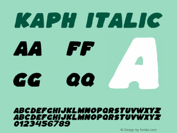 Kaph Italic 1.10图片样张