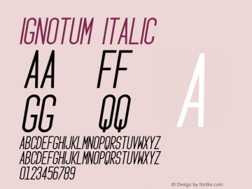 Ignotum Italic 1.00图片样张